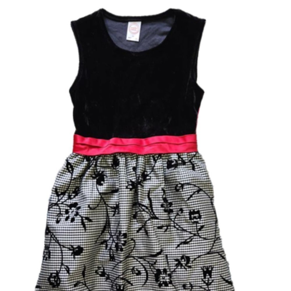 Wonder Nation Flocked Floral Holiday Dress || sz 10 EUC